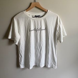 White beautiful soul shirt, Size M
